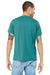 Bella + Canvas BC3413/3413C/3413 Mens Short Sleeve Crewneck T-Shirt Teal Green Model Back