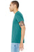 Bella + Canvas BC3413/3413C/3413 Mens Short Sleeve Crewneck T-Shirt Teal Green Model Side