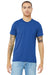 Bella + Canvas BC3413/3413C/3413 Mens Short Sleeve Crewneck T-Shirt True Royal Blue Model Front