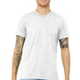 Bella + Canvas Mens Short Sleeve Crewneck T-Shirt - White Fleck