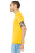 Bella + Canvas BC3413/3413C/3413 Mens Short Sleeve Crewneck T-Shirt Yellow Gold Model Side