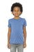 Bella + Canvas 3413Y Youth Short Sleeve Crewneck T-Shirt Blue Model Front