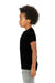 Bella + Canvas 3413Y Youth Short Sleeve Crewneck T-Shirt Solid Black Model Side