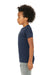 Bella + Canvas 3413Y Youth Short Sleeve Crewneck T-Shirt Solid Navy Blue Model Side