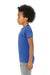 Bella + Canvas 3413Y Youth Short Sleeve Crewneck T-Shirt True Royal Blue Model Side