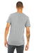 Bella + Canvas BC3415/3415C/3415 Mens Short Sleeve V-Neck T-Shirt Athletic Grey Model Back