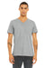 Bella + Canvas BC3415/3415C/3415 Mens Short Sleeve V-Neck T-Shirt Athletic Grey Model Front