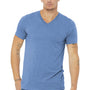 Bella + Canvas Mens Short Sleeve V-Neck T-Shirt - Blue