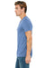 Bella + Canvas BC3415/3415C/3415 Mens Short Sleeve V-Neck T-Shirt Blue Model Side