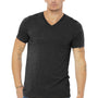 Bella + Canvas Mens Short Sleeve V-Neck T-Shirt - Charcoal Black