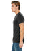 Bella + Canvas BC3415/3415C/3415 Mens Short Sleeve V-Neck T-Shirt Charcoal Black Model Side