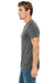 Bella + Canvas BC3415/3415C/3415 Mens Short Sleeve V-Neck T-Shirt Grey Model Side