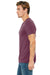 Bella + Canvas BC3415/3415C/3415 Mens Short Sleeve V-Neck T-Shirt Maroon Model Side