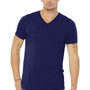Bella + Canvas Mens Short Sleeve V-Neck T-Shirt - Navy Blue