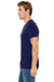 Bella + Canvas BC3415/3415C/3415 Mens Short Sleeve V-Neck T-Shirt Navy Blue Model Side