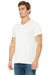 Bella + Canvas BC3415/3415C/3415 Mens Short Sleeve V-Neck T-Shirt White Fleck Model 3Q