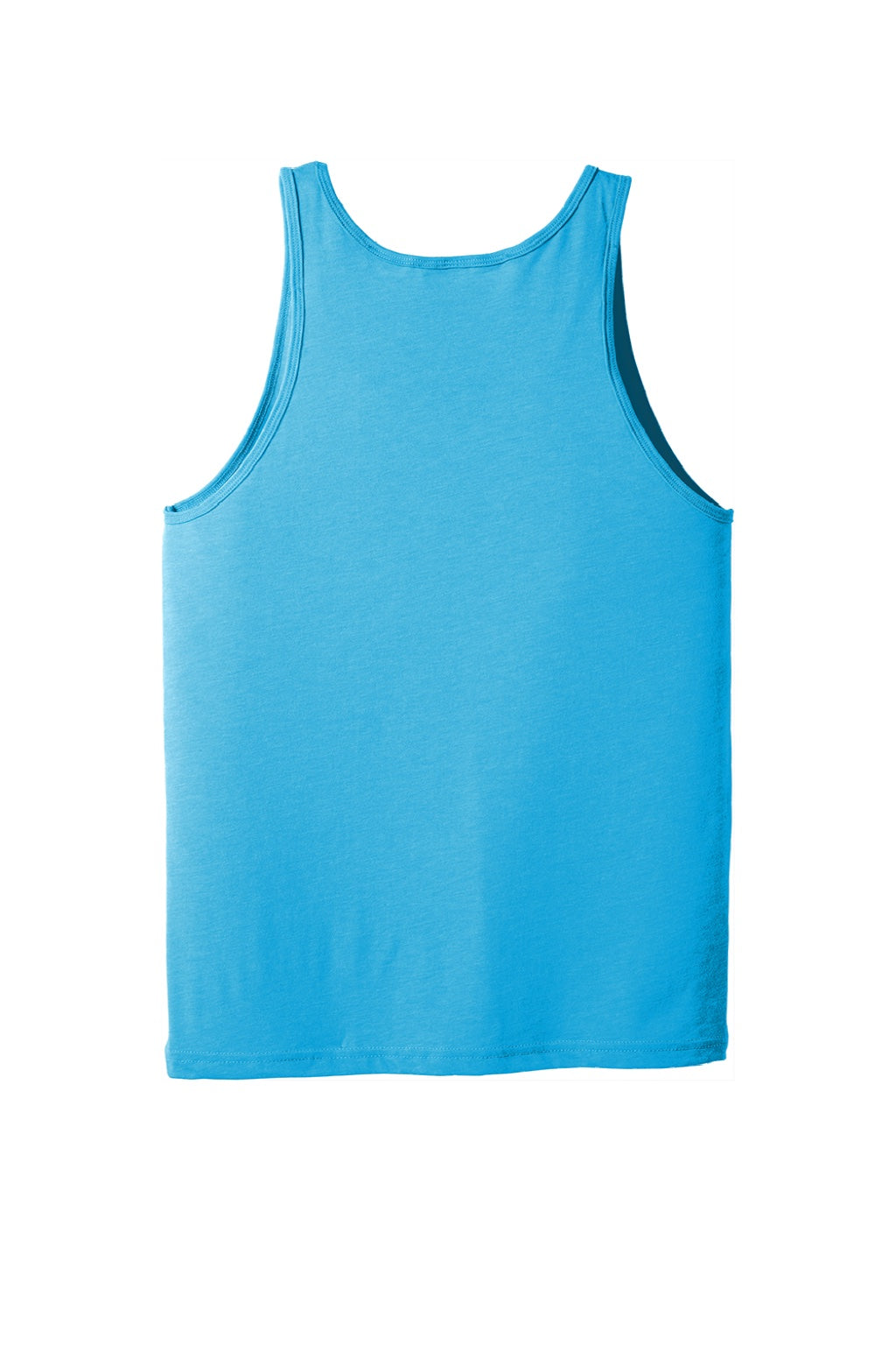 Bella + Canvas 3484 Mens Jersey Tank Top Aqua Blue Flat Back