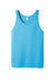 Bella + Canvas 3484 Mens Jersey Tank Top Aqua Blue Flat Front