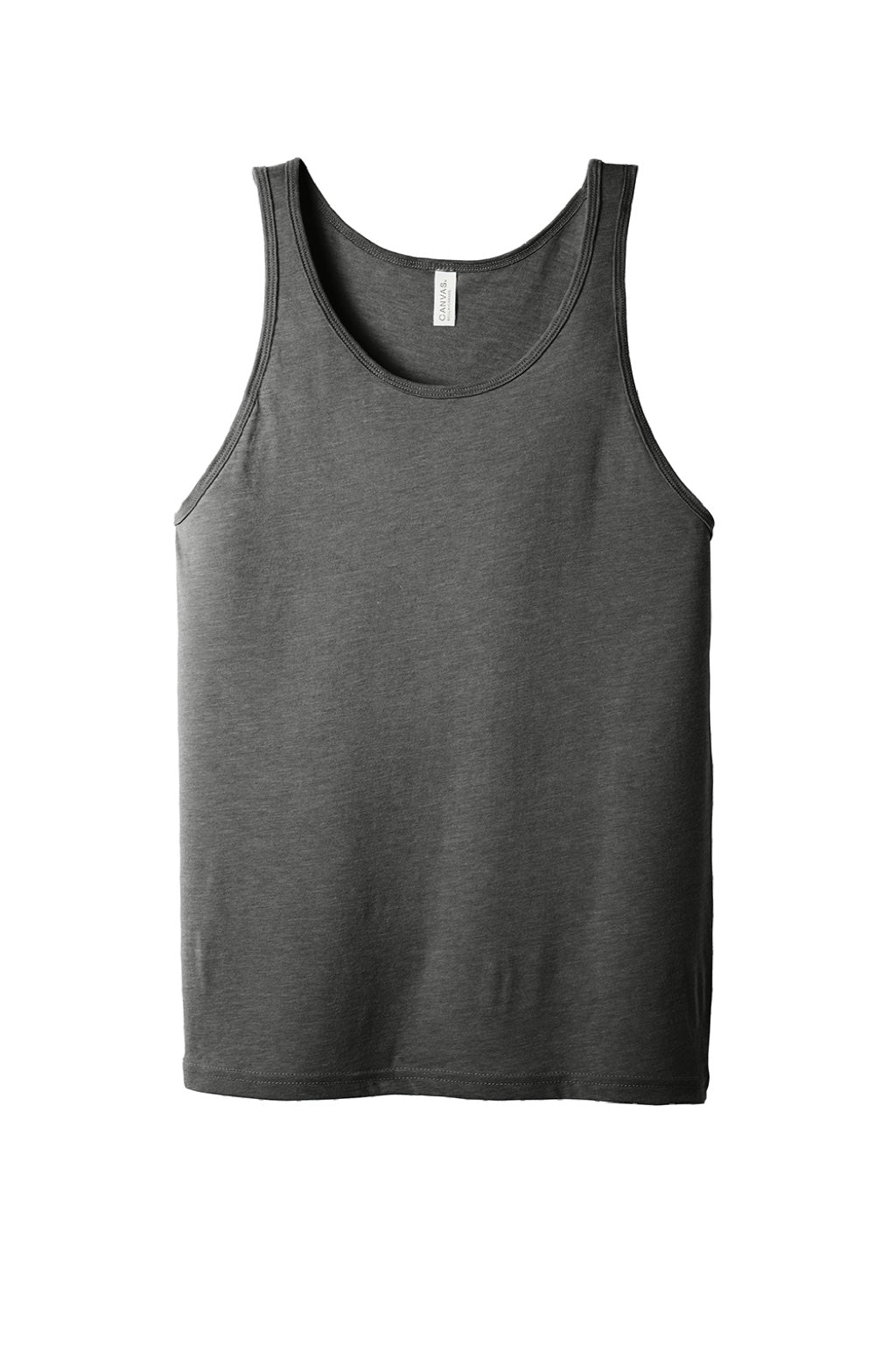 Bella + Canvas 3484 Mens Jersey Tank Top Grey Flat Front