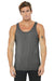 Bella + Canvas 3484 Mens Jersey Tank Top Grey Model Front