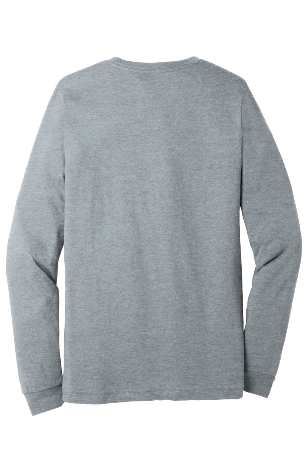 Bella + Canvas BC3501CVC/3501CVC Mens CVC Long Sleeve Crewneck T-Shirt Heather Grey Flat Back