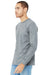Bella + Canvas BC3501CVC/3501CVC Mens CVC Long Sleeve Crewneck T-Shirt Heather Grey Model 3Q