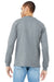 Bella + Canvas BC3501CVC/3501CVC Mens CVC Long Sleeve Crewneck T-Shirt Heather Grey Model Back