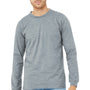 Bella + Canvas Mens CVC Long Sleeve Crewneck T-Shirt - Heather Grey