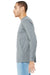 Bella + Canvas BC3501CVC Mens CVC Long Sleeve Crewneck T-Shirt Heather Grey Model Side