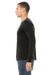 Bella + Canvas BC3501/3501 Mens Jersey Long Sleeve Crewneck T-Shirt Black Model Side