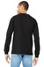 Bella + Canvas BC3501CVC/3501CVC Mens CVC Long Sleeve Crewneck T-Shirt Heather Black Model Back
