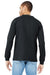 Bella + Canvas BC3501CVC/3501CVC Mens CVC Long Sleeve Crewneck T-Shirt Heather Dark Grey Model Back