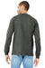 Bella + Canvas BC3501CVC/3501CVC Mens CVC Long Sleeve Crewneck T-Shirt Heather Deep Grey Model Back