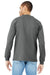Bella + Canvas BC3501/3501 Mens Jersey Long Sleeve Crewneck T-Shirt Grey Triblend Model Back