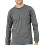 Bella + Canvas Mens Jersey Long Sleeve Crewneck T-Shirt - Grey Triblend