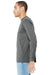 Bella + Canvas BC3501/3501 Mens Jersey Long Sleeve Crewneck T-Shirt Grey Triblend Model Side
