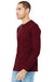 Bella + Canvas BC3501CVC Mens CVC Long Sleeve Crewneck T-Shirt Heather Cardinal Red Model 3Q