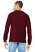 Bella + Canvas BC3501CVC/3501CVC Mens CVC Long Sleeve Crewneck T-Shirt Heather Cardinal Red Model Back