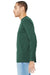Bella + Canvas BC3501CVC/3501CVC Mens CVC Long Sleeve Crewneck T-Shirt Heather Forest Green Model Side