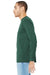 Bella + Canvas BC3501CVC Mens CVC Long Sleeve Crewneck T-Shirt Heather Forest Green Model Side