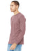 Bella + Canvas BC3501CVC/3501CVC Mens CVC Long Sleeve Crewneck T-Shirt Heather Mauve Model 3Q