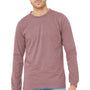 Bella + Canvas Mens CVC Long Sleeve Crewneck T-Shirt - Heather Mauve