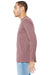 Bella + Canvas BC3501CVC/3501CVC Mens CVC Long Sleeve Crewneck T-Shirt Heather Mauve Model Side