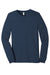 Bella + Canvas BC3501CVC/3501CVC Mens CVC Long Sleeve Crewneck T-Shirt Heather Navy Blue Flat Front
