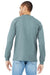 Bella + Canvas BC3501CVC/3501CVC Mens CVC Long Sleeve Crewneck T-Shirt Heather Slate Blue Model Back