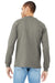 Bella + Canvas BC3501CVC/3501CVC Mens CVC Long Sleeve Crewneck T-Shirt Heather Stone Model Back