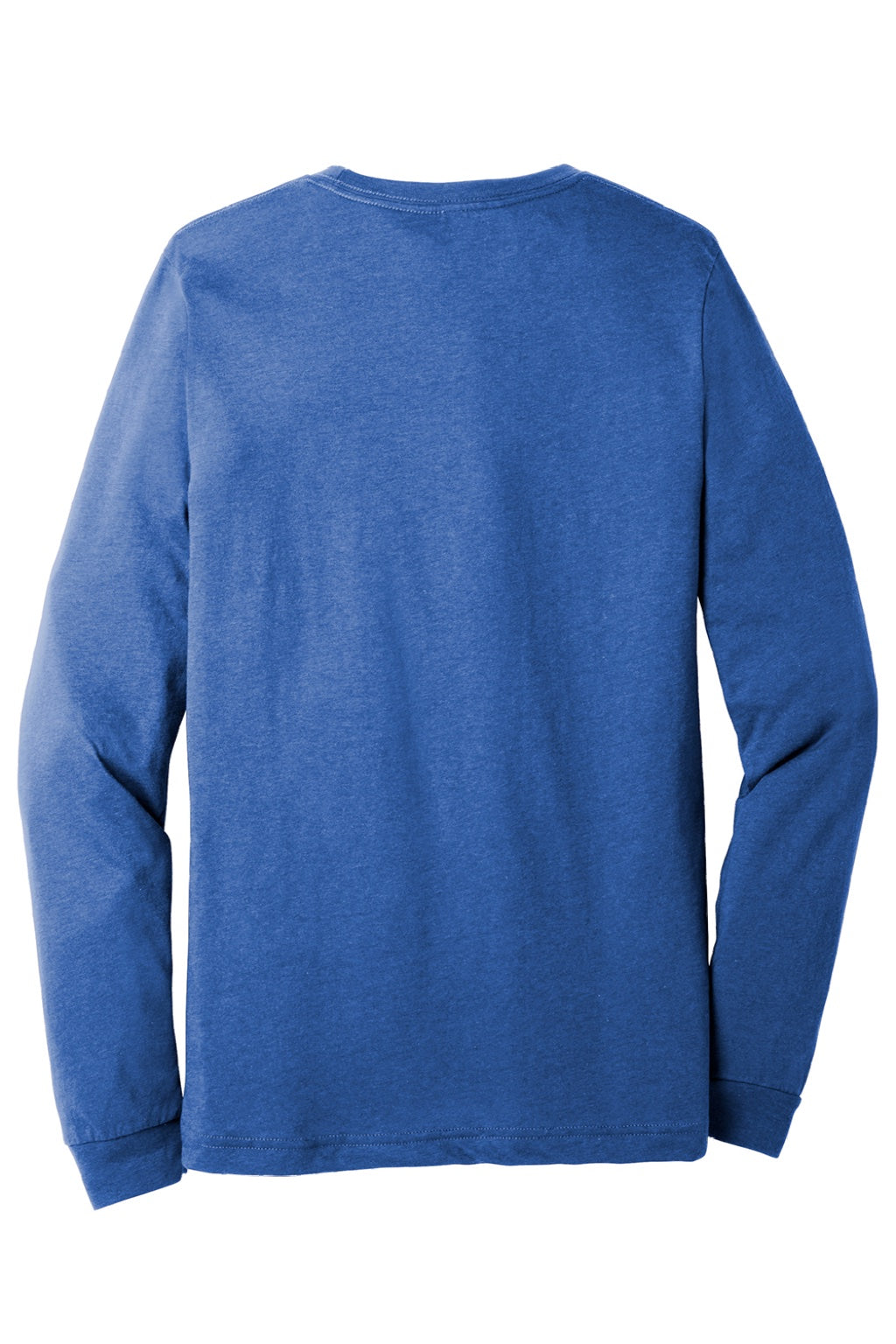 Bella + Canvas BC3501CVC/3501CVC Mens CVC Long Sleeve Crewneck T-Shirt Heather True Royal Blue Flat Back