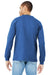 Bella + Canvas BC3501CVC/3501CVC Mens CVC Long Sleeve Crewneck T-Shirt Heather True Royal Blue Model Back