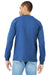 Bella + Canvas BC3501CVC Mens CVC Long Sleeve Crewneck T-Shirt Heather True Royal Blue Model Back