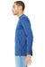 Bella + Canvas BC3501CVC/3501CVC Mens CVC Long Sleeve Crewneck T-Shirt Heather True Royal Blue Model Side